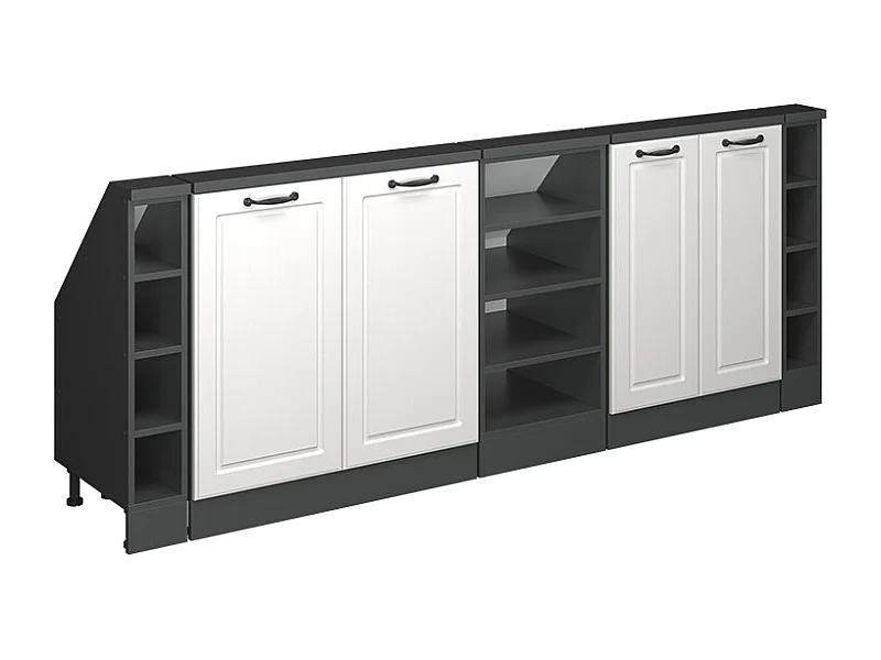 Meuble sous pente blanc campagne 215x46x81.6 r-line