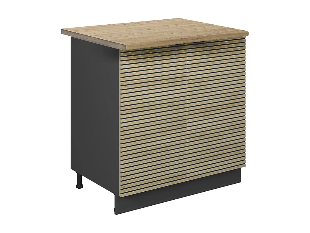 Spülenunterschrank eiche paneel 80x60x82 fame-line