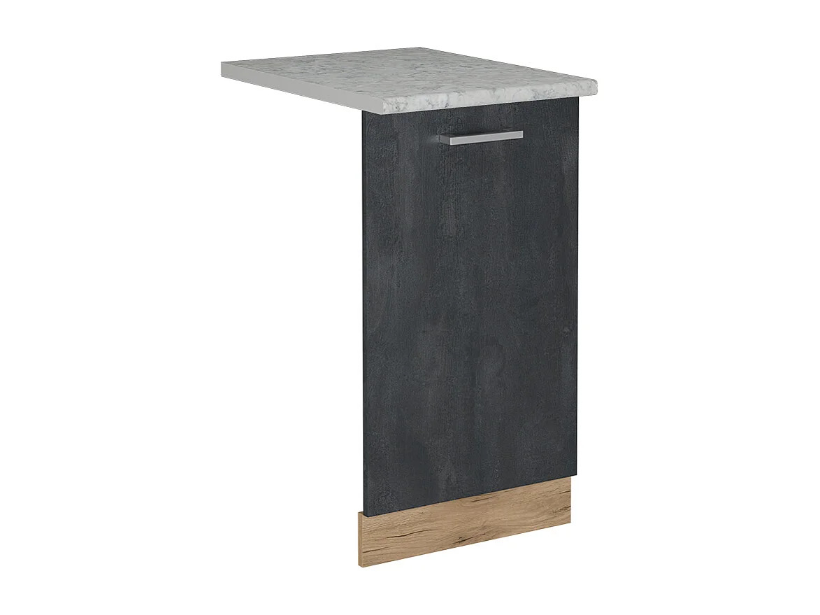 Panel frontal del lavavajillas hormigón negro 45x1.6x81.8 r-line