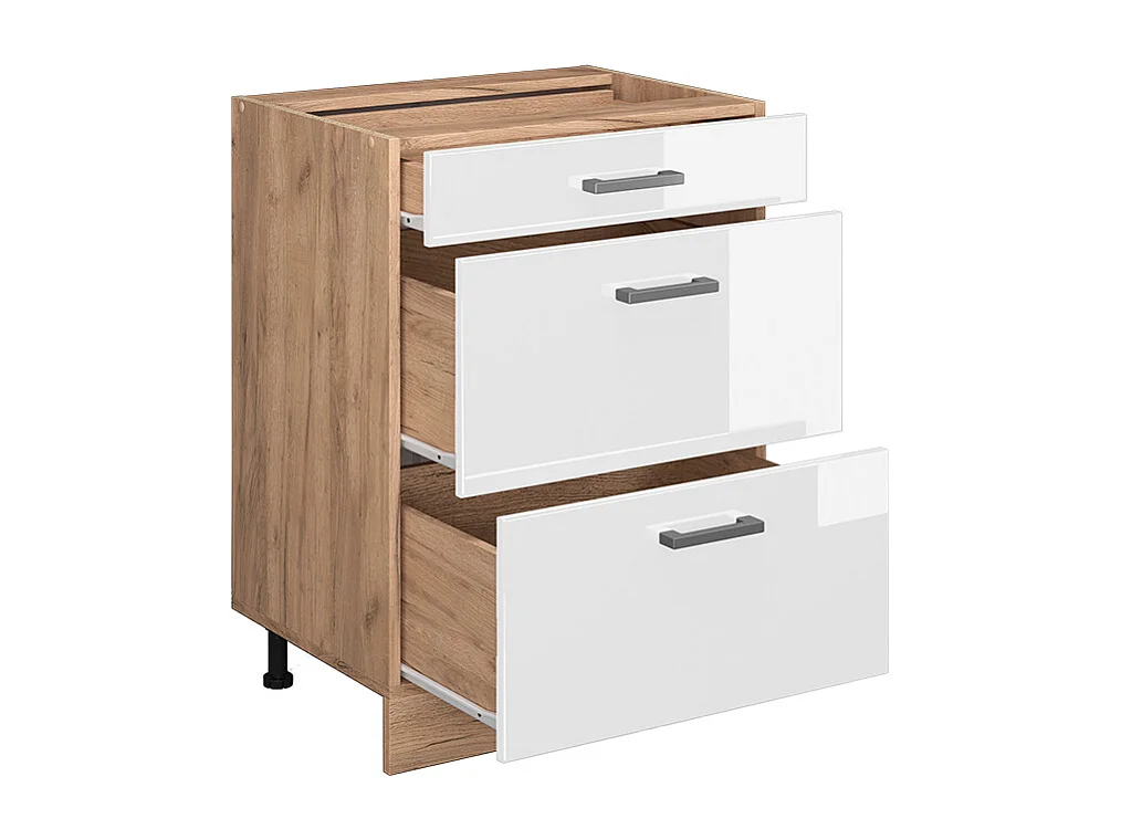 Mueble bajo de cocina blanco alto brillo 60x60x81.6 r-line