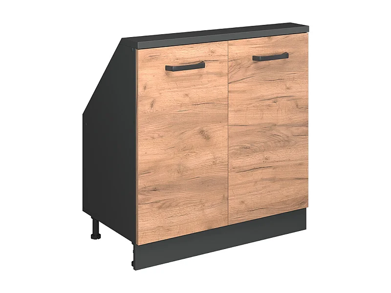 Armario de cocina para techo inclinado roble dorado 80x46x81.6 r-line