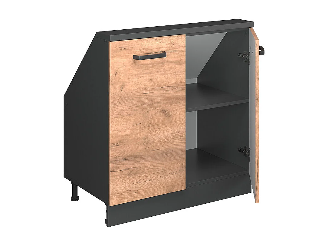 Armario de cocina para techo inclinado roble dorado 80x46x81.6 r-line