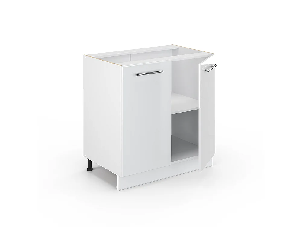 Armario bajo para fregadero blanco alto brillo 80x51.6x82 fame-line