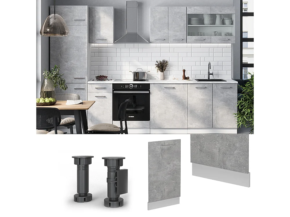 Panel frontal hormigón 45x1.6x81.8 r-line