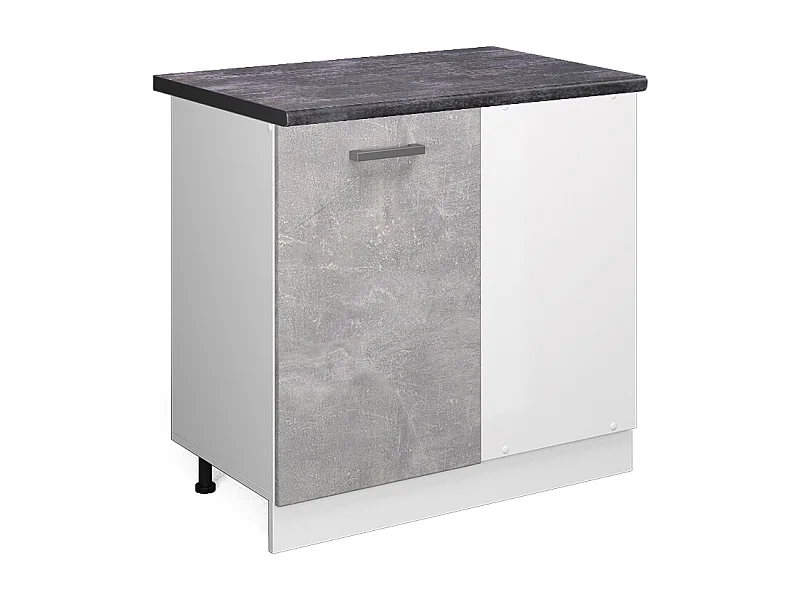Eckunterschrank beton 86x60x81.6 r-line