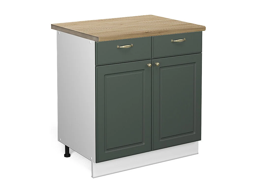 Meuble cuisine vert or campagne 80x60x82 fame-line