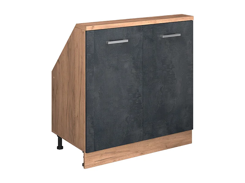 Mobile cucina sottotetto calcestruzzo nero 80x46x81.6 r-line