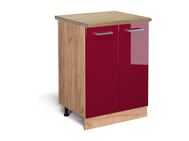 Küchenunterschrank rot hochglanz 60x60x81.6 r-line