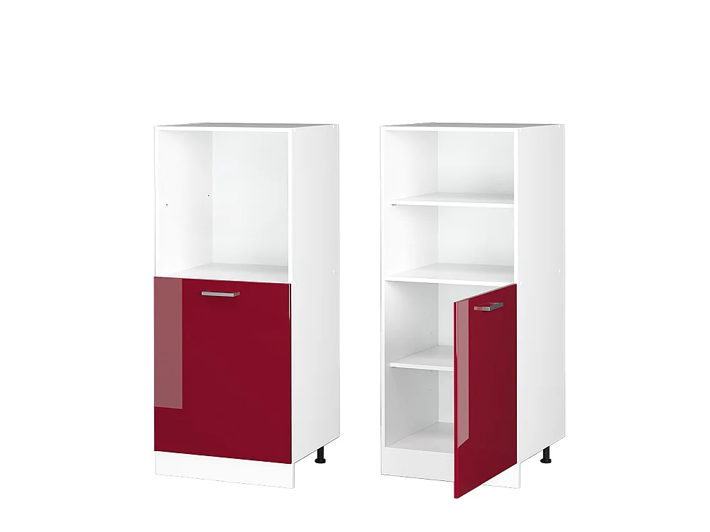 Oven housing cabinet red high gloss 60x57x143 r-line