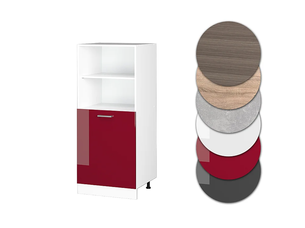 Oven housing cabinet red high gloss 60x57x143 r-line
