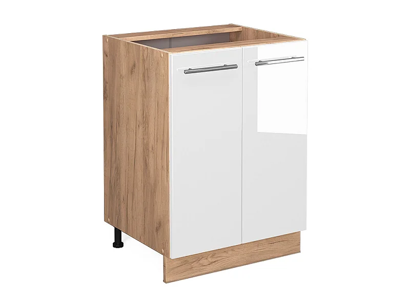 Mueble bajo de cocina blanco alto brillo 60x51.6x82 fame-line