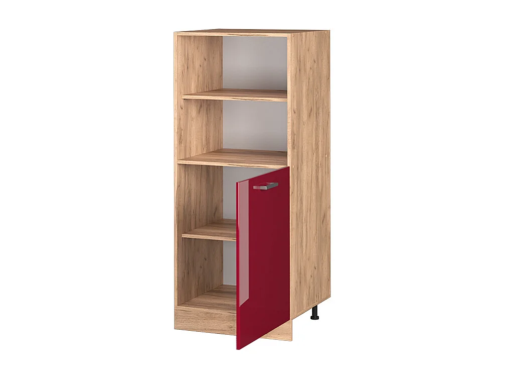 Meuble pour four rouge brillant 60x57x143 r-line