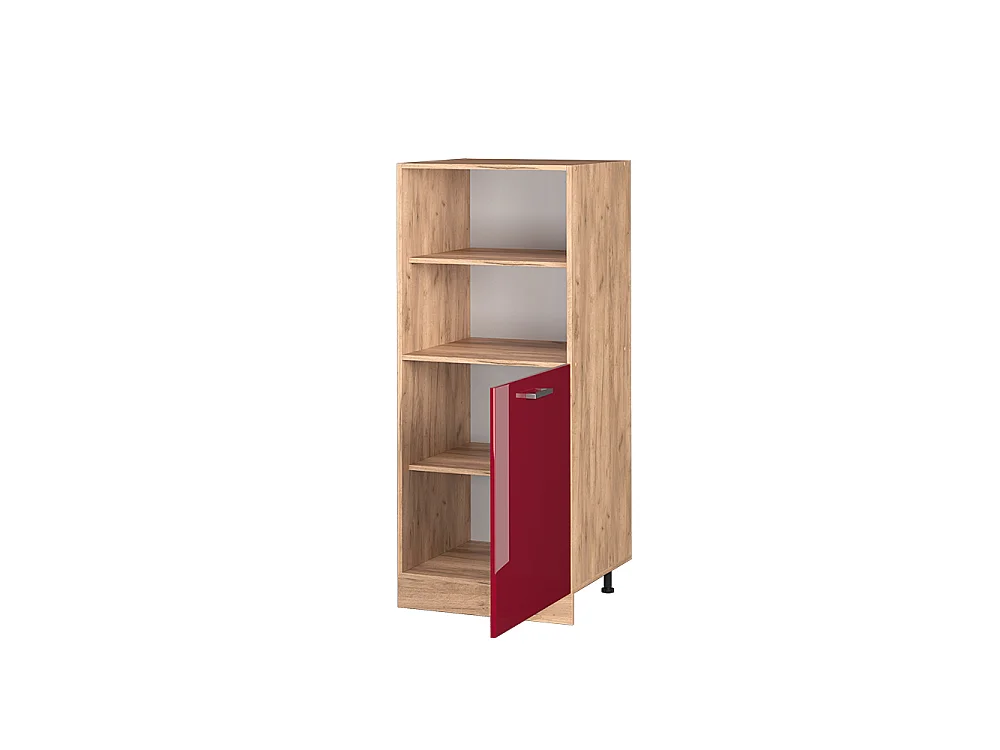 Meuble pour four rouge brillant 60x57x143 r-line