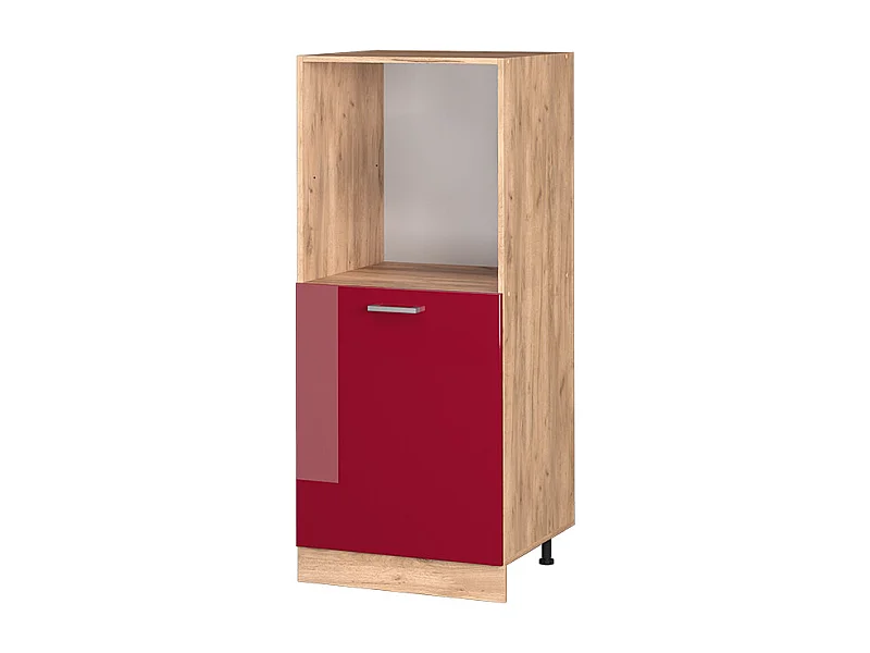 Meuble pour four rouge brillant 60x57x143 r-line