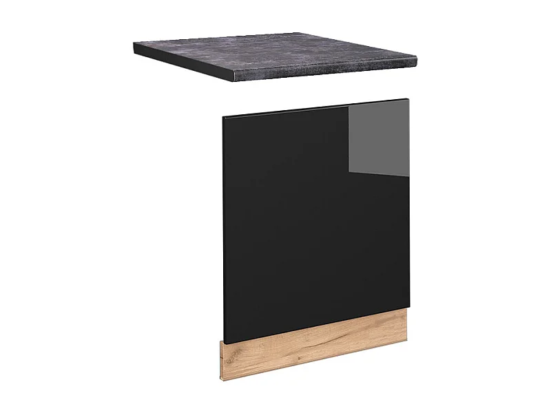 Panel frontal roble negro alto brillo 60x1.6x67.4 fame-line