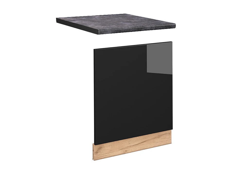 Pannello frontale rovere nero lucido 60x1.6x67.4 fame-line