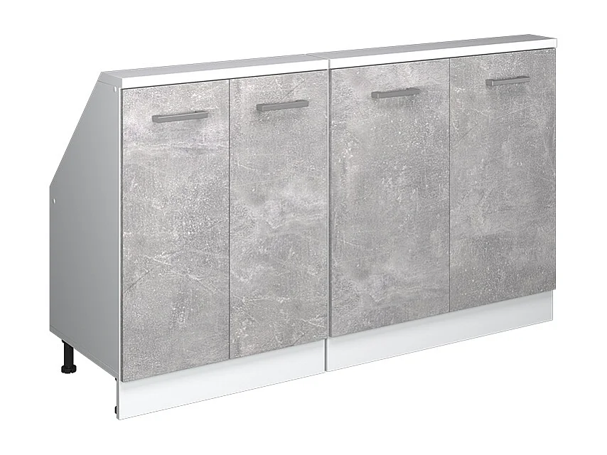 Meuble sous pente béton 140x46x81.6 r-line