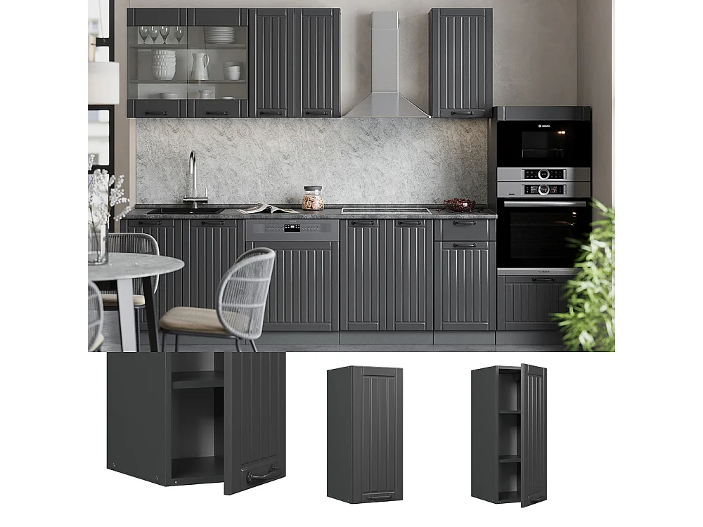 Armario colgante gris oscuro 30x34.1x72 fame-line