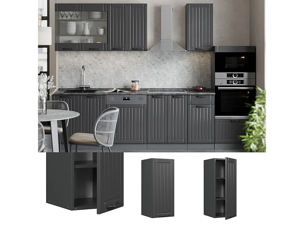 Wall cabinet dark grey 30x34.1x72 fame-line