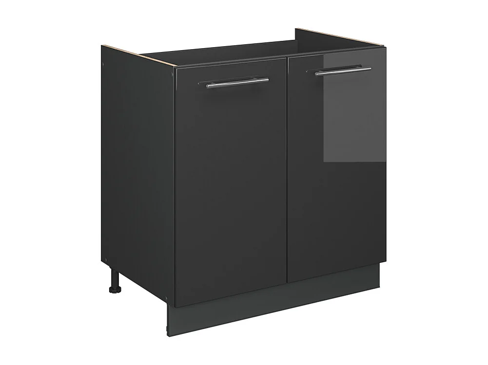 Armario bajo para fregadero antracita alto brillo 80x60x82 fame-line