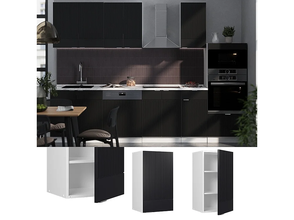Pensile da cucina Nero rigato 40x34.1x72 fame-line