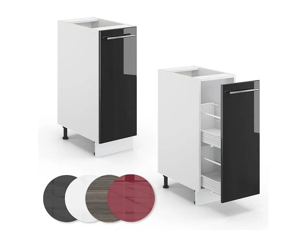 Armadio cucina dispensa alto antracite lucido 30x51.6x82 fame-line