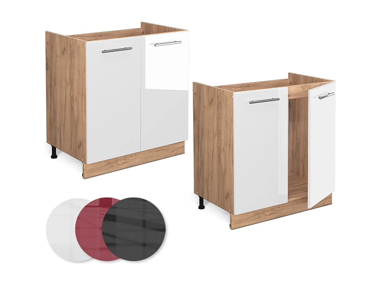 Mobile lavello cucina bianco lucido 80x51.6x82 fame-line