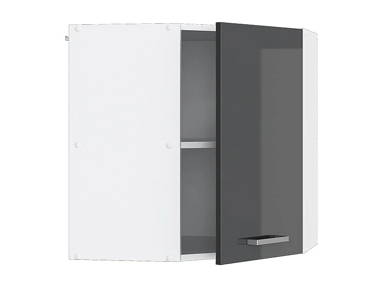 Elément haut de cuisine anthracite haute brillance 57x34.1x60 r-line