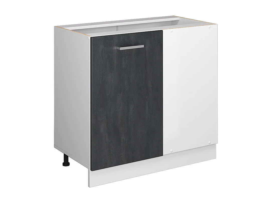 Armario de esquina hormigón negro 86x46x81.6 r-line