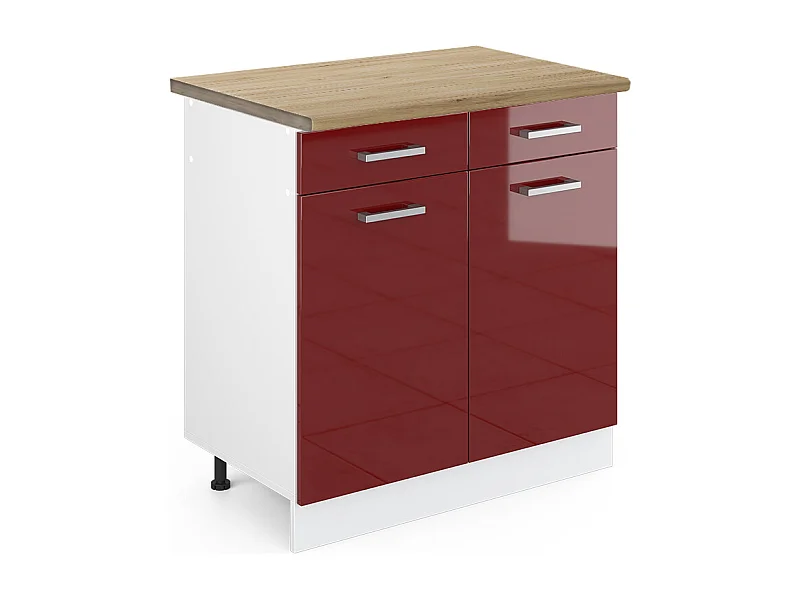Meuble cuisine rouge brillant 80x60x81.6 r-line
