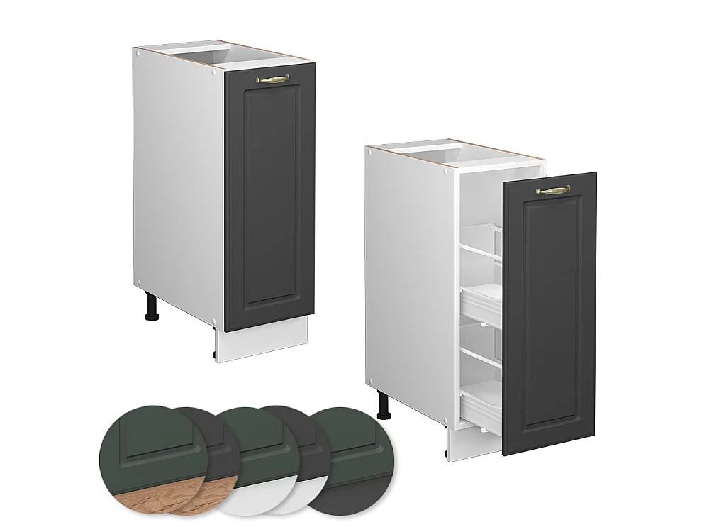 Apothekerschrank anthrazit-gold 30x51.6x82 fame-line