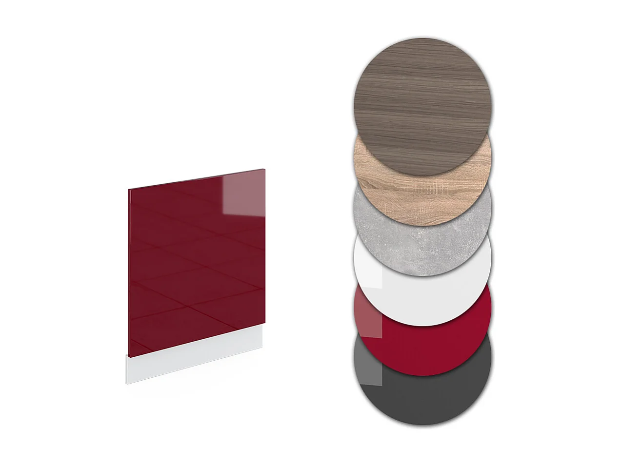 Frontblende rot hochglanz 60x1.6x57.2 r-line