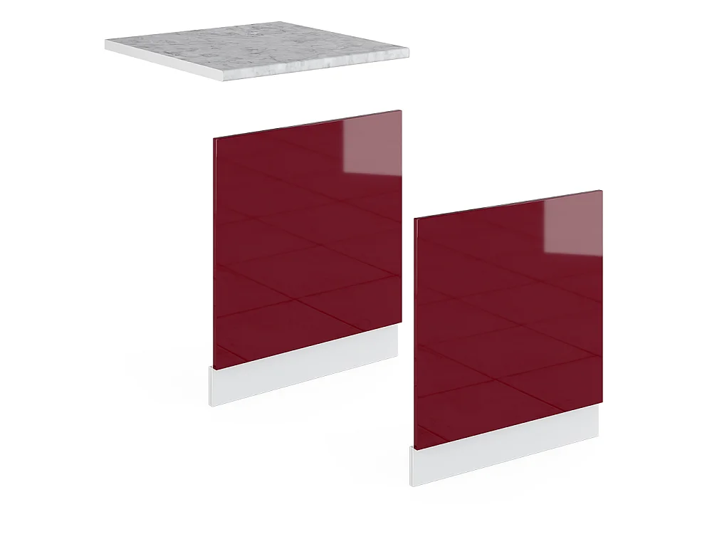 Panel frontal rojo de alto brillo 60x1.6x57.2 r-line