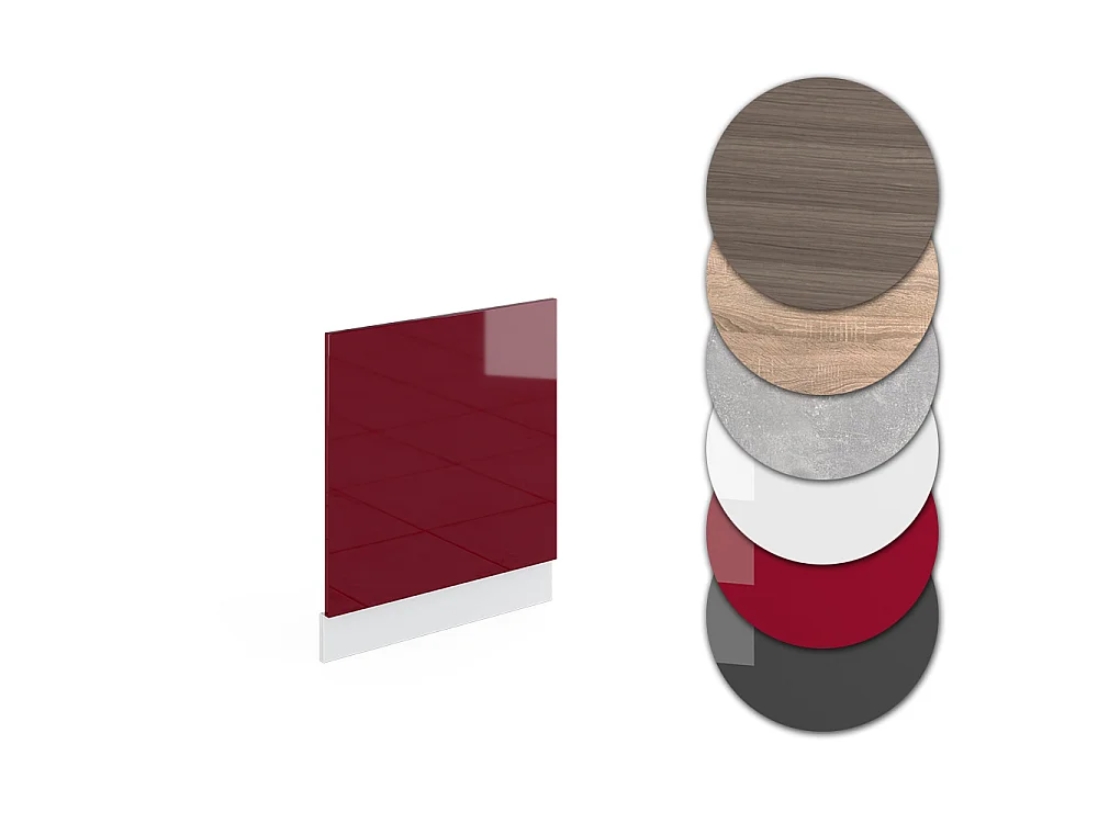 Panel frontal rojo de alto brillo 60x1.6x57.2 r-line