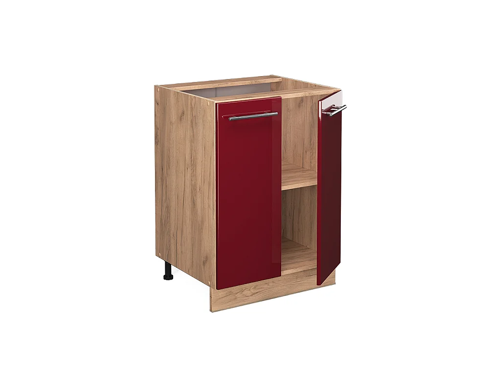 Keukenonderkast bordeauxrode hoogglans 60x51.6x82 fame-line