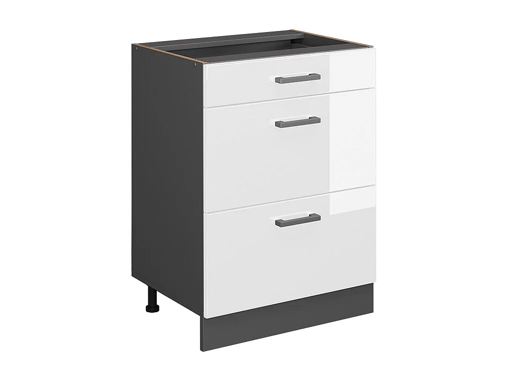 Mueble bajo de cocina blanco alto brillo 60x46x81.6 r-line