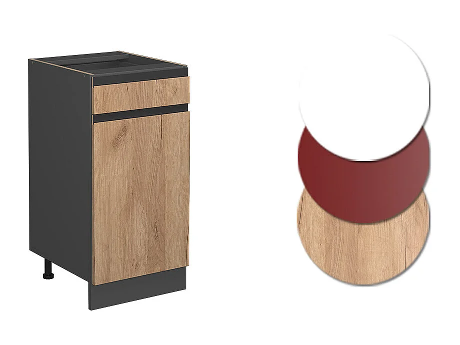 Meuble cuisine chêne de force doré/anthracite 40x46x81.6 r-line