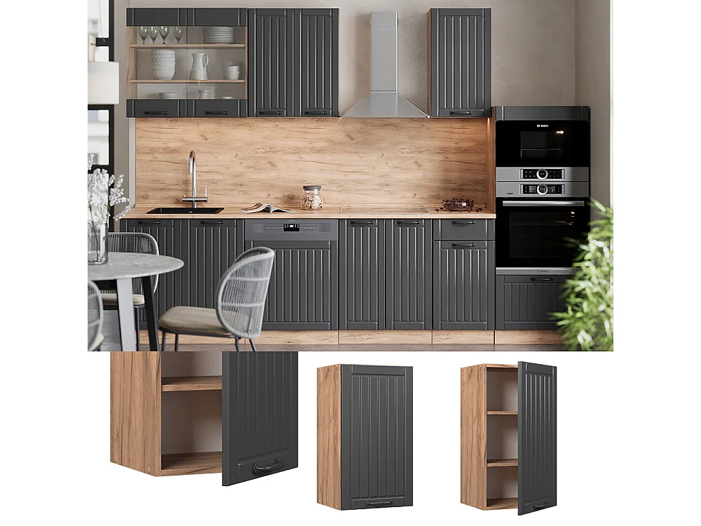 Armario colgante gris oscuro 40x34.1x72 fame-line