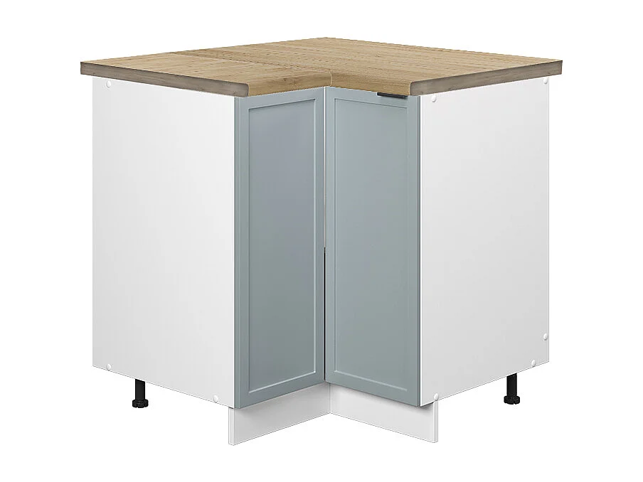 Eckunterschrank hellblau-grau 80.5x60x82 fame-line