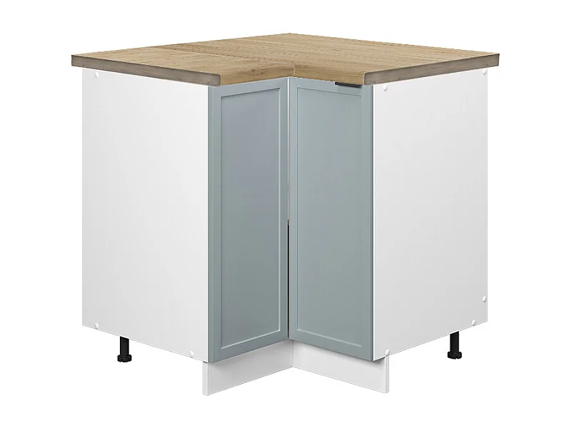 Eckunterschrank hellblau-grau 80.5x60x82 fame-line