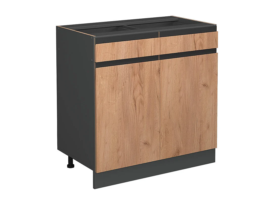 Mueble bajo de cocina roble dorado 80x46x81.6 r-line