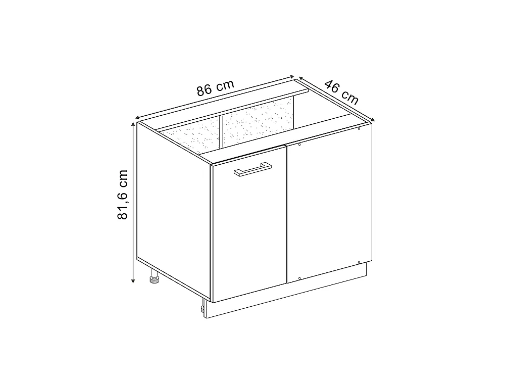 Armario de esquina antracita alto brillo 86x60x81.6 r-line