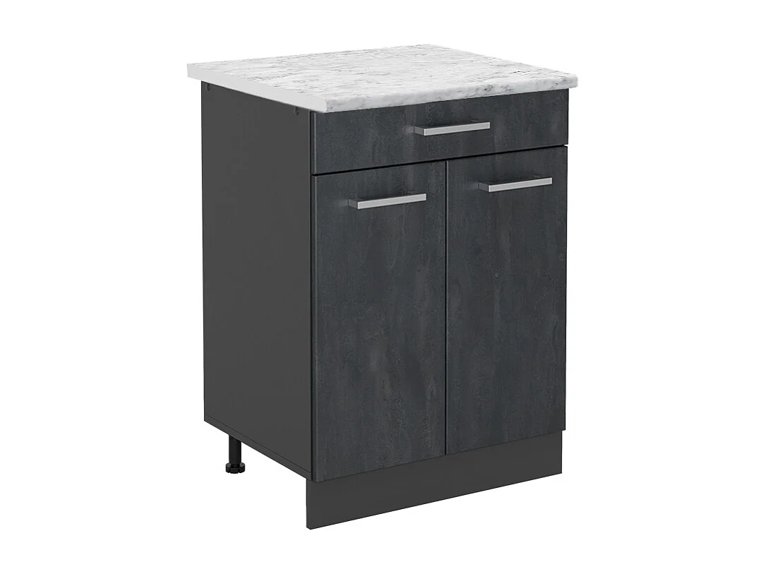 Meuble cuisine béton noir 60x60x81.6 r-line