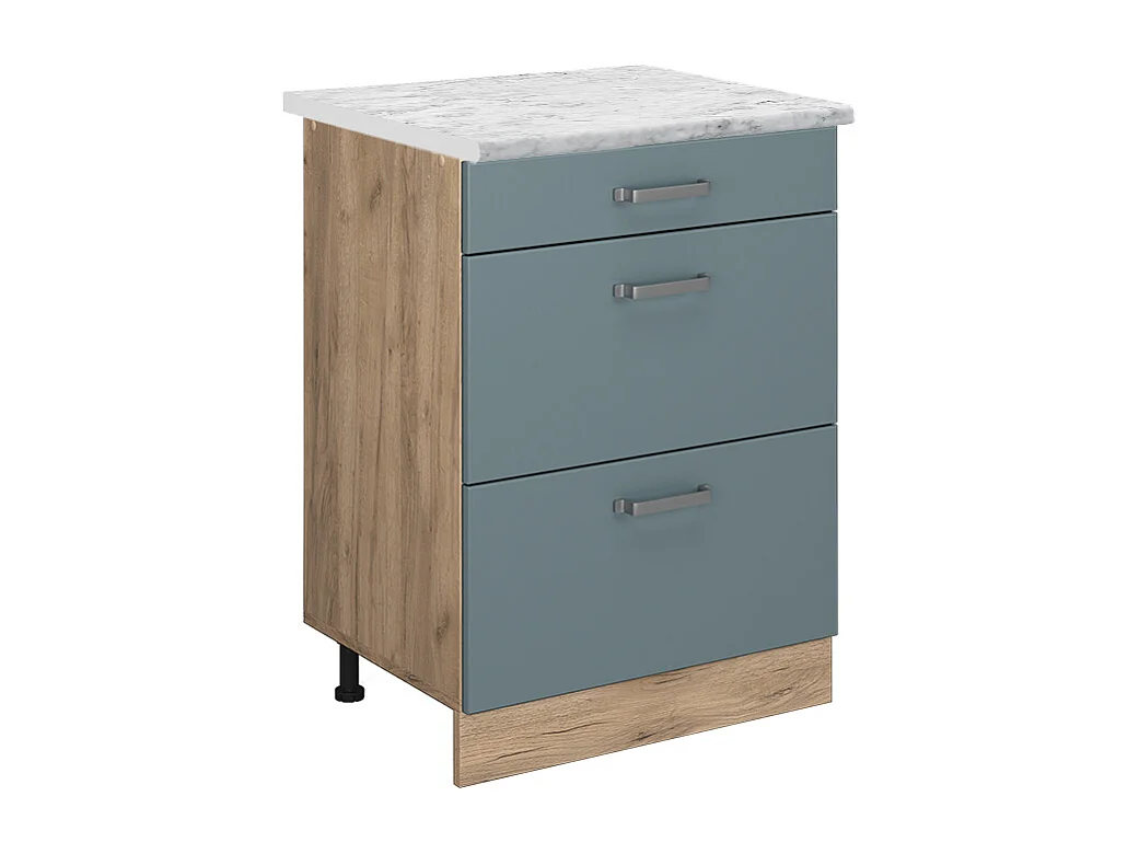 Mueble bajo de cocina gris azulado 60x46x81.6 r-line