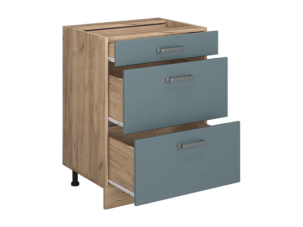 Meuble cuisine bleu-gris 60x46x81.6 r-line