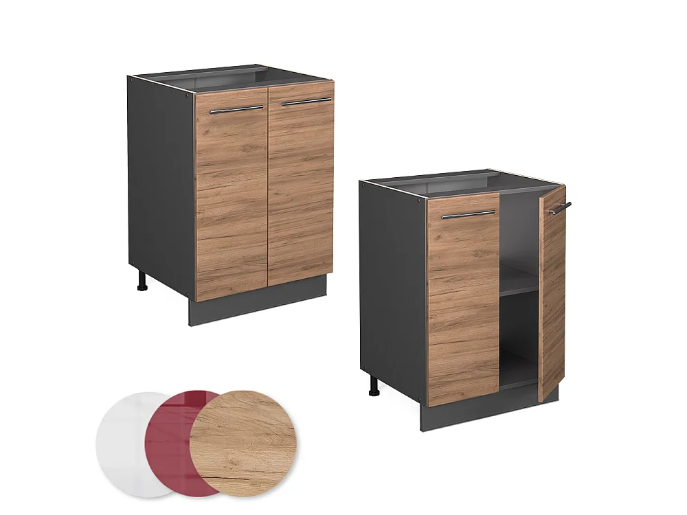 Køkkenskab gold power oak 60x51.6x82 fame-line