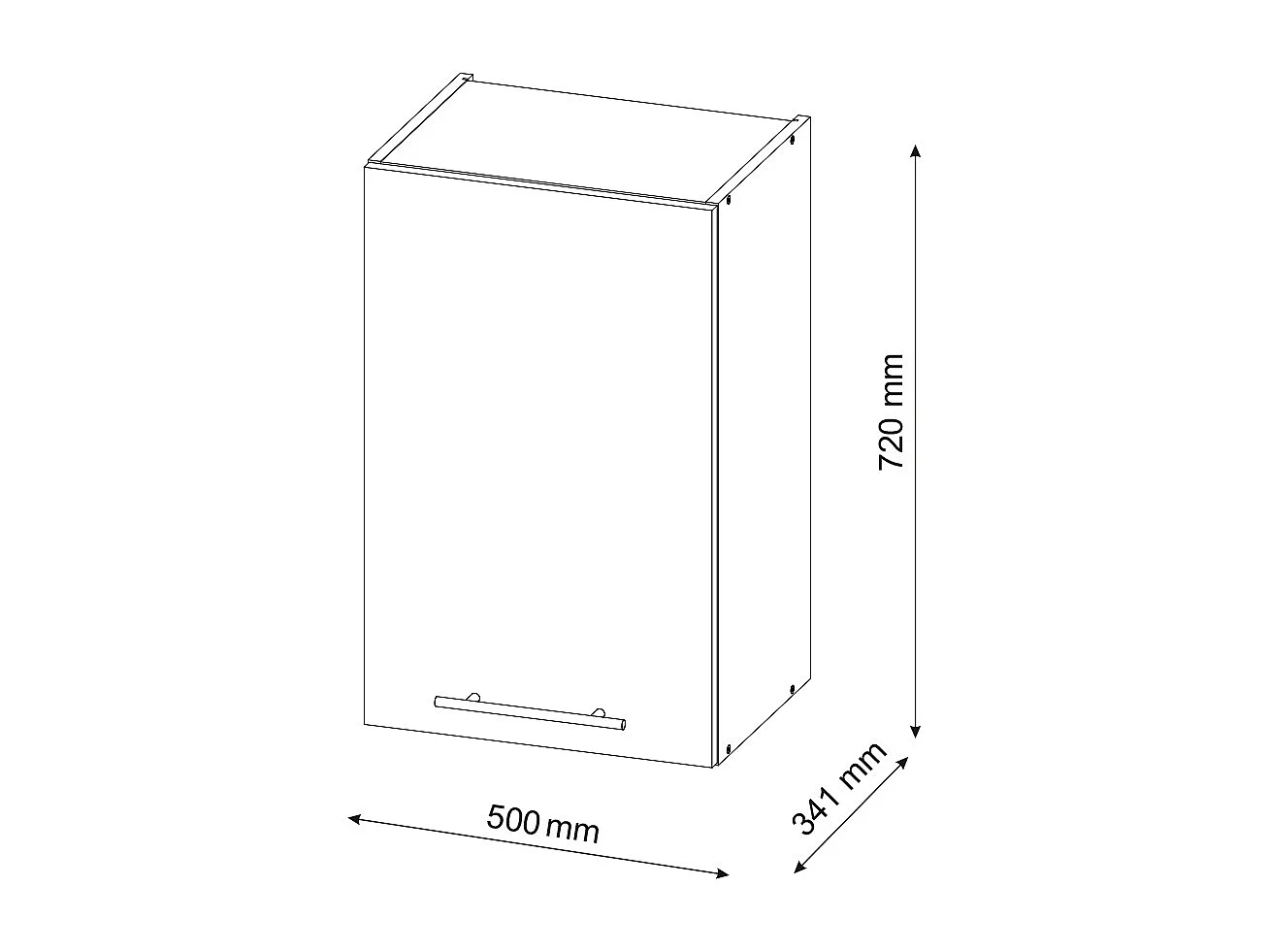Pensile da cucina quercia dorata 50x34.1x72 fame-line