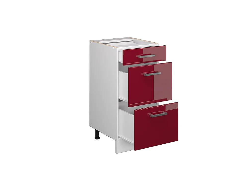 Keukenonderkast rode hoogglans 40x46x81.6 r-line