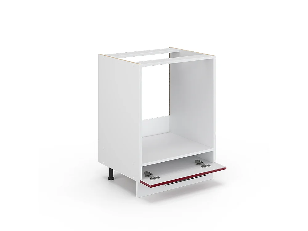 Meuble pour four rouge bordeaux haute brillance 60x60x82 fame-line