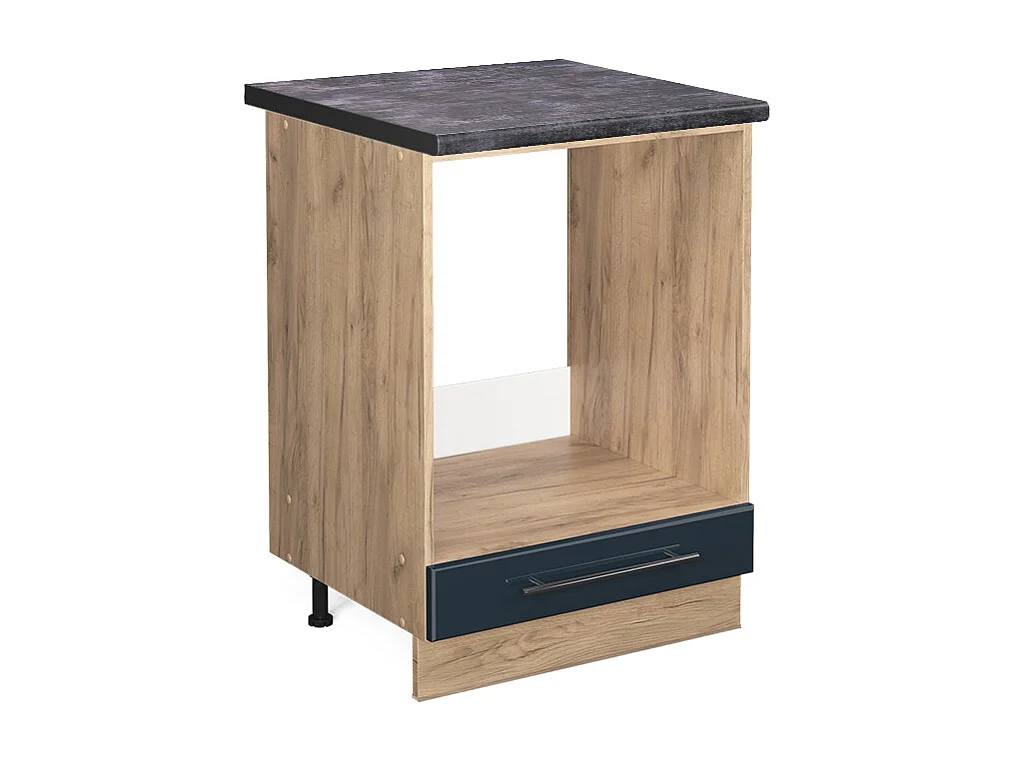 Mobile per forno da incasso blu scuro lucido 60x60x82 fame-line